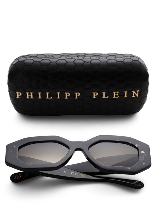 Philipp Plein Accessories - Philipp Plein Women's Black Hexagonal Frame Sunglasses